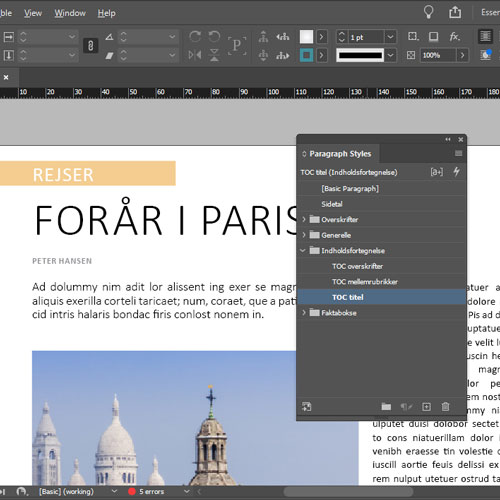 Avanceret InDesign kursus