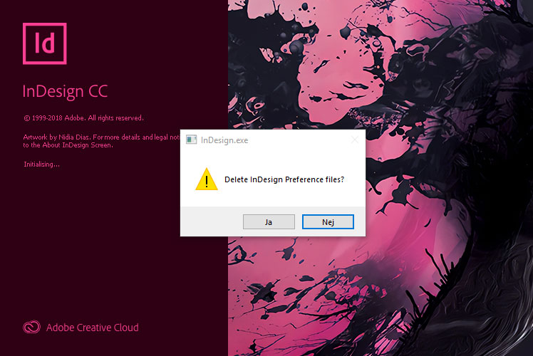 Reset InDesign, Photoshop og Illustrator
