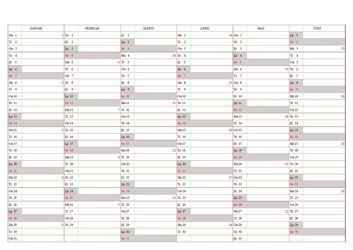 Kalender skript