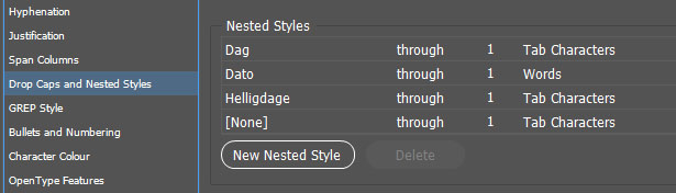 nested styles