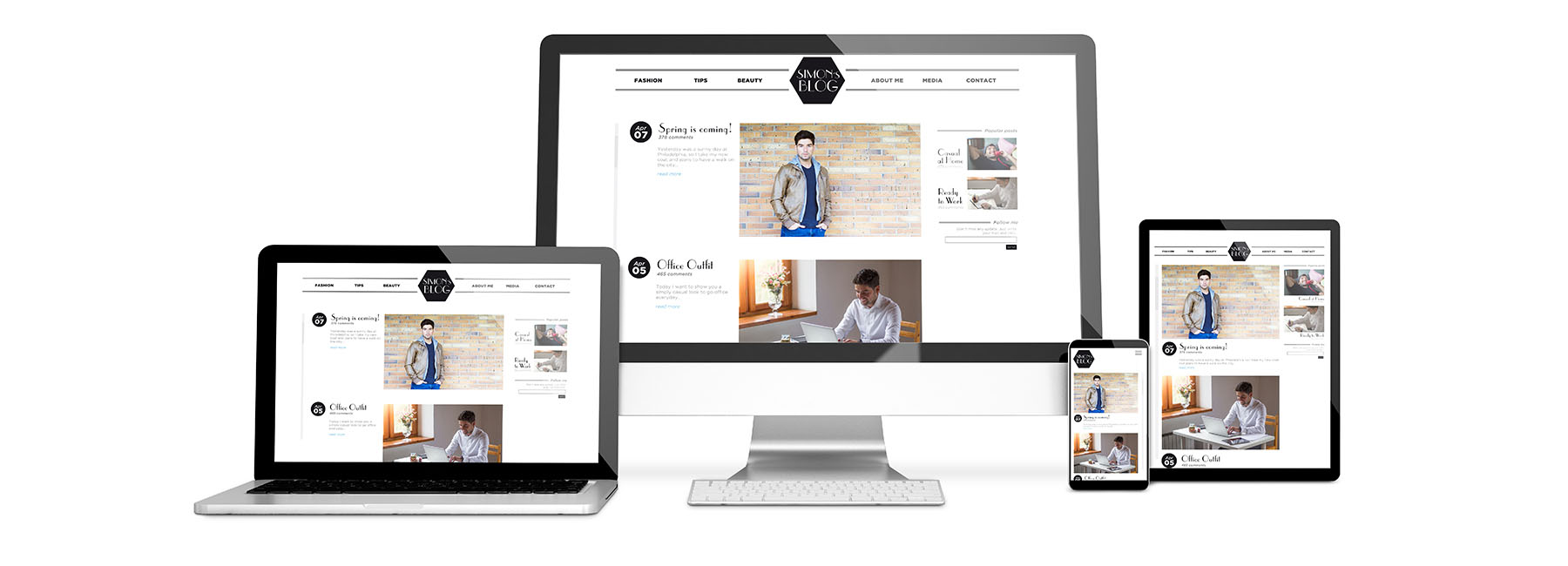 devices isolated mockup blog WordPress kursus